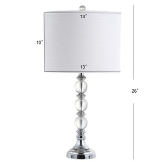 Janelle 26" Crystal/Metal LED Table Lamp, Set of 2