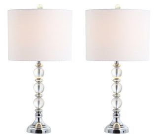 Janelle 26" Crystal/Metal LED Table Lamp, Set of 2