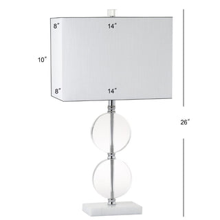 Braylen 26" Crystal/Marble LED Table Lamp