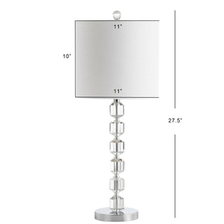 Cockatoo 27.5" Modern Stacked Crystal/Metal LED Table Lamp