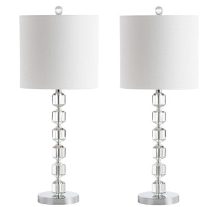 Cockatoo 27.5" Modern Stacked Crystal/Metal LED Table Lamp