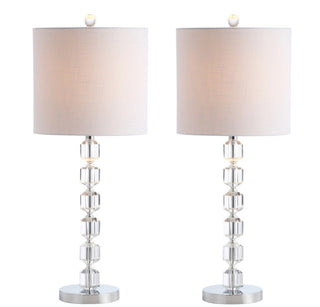 Cockatoo 27.5" Modern Stacked Crystal/Metal LED Table Lamp