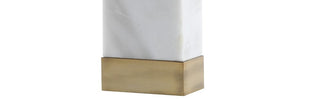 Clarke 22.5" Marble/Iron Gold Modern Console LED Table Lamp