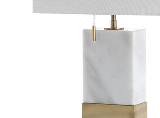 Clarke 22.5" Marble/Iron Gold Modern Console LED Table Lamp