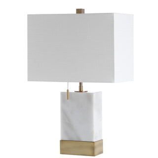 Clarke 22.5" Marble/Iron Gold Modern Console LED Table Lamp