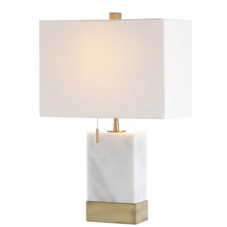 Clarke 22.5" Marble/Iron Gold Modern Console LED Table Lamp