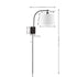 Solaris 22.5 Mid-Century Modern Plug-In or Hardwired Iron LED Gooseneck Swing Arm Wall Sconce with Pull-Chain and USB Charging Port