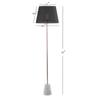 Marabou 57" Minimalist Metal/Marble LED Floor Lamp