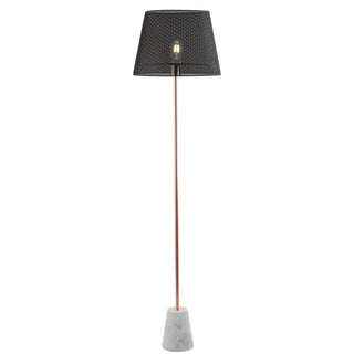 Marabou 57" Minimalist Metal/Marble LED Floor Lamp