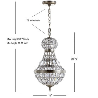 Breanna Crystal/Metal Empire LED Chandelier