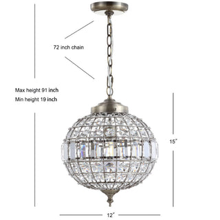 Melania Crystal/Metal LED Chandelier Pendant