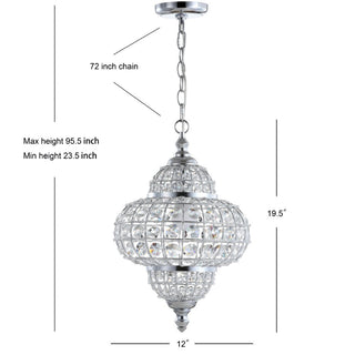 Estrella 12" Crystal/Metal LED Chandelier Pendant