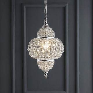 Estrella 12" Crystal/Metal LED Chandelier Pendant