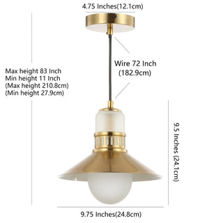 Sandburg Adjustable Iron/Glass Retro Hurricane LED Pendant