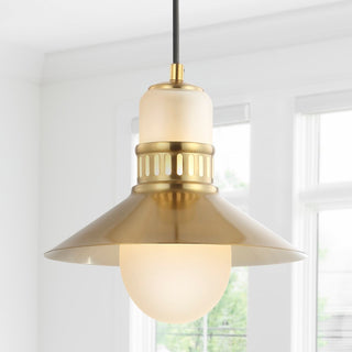 Sandburg Adjustable Iron/Glass Retro Hurricane LED Pendant