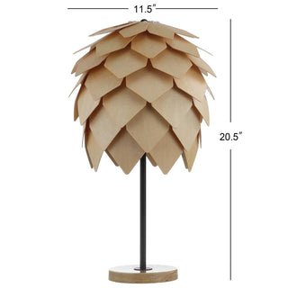 Thames 20.5" Pinecone Wood/Metal LED Table Lamp