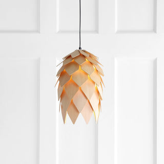 Congo 11.75" Pinecone Wood LED Pendant