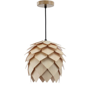 Congo 11.75" Pinecone Wood LED Pendant