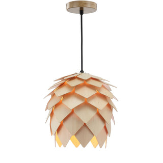 Congo 11.75" Pinecone Wood LED Pendant