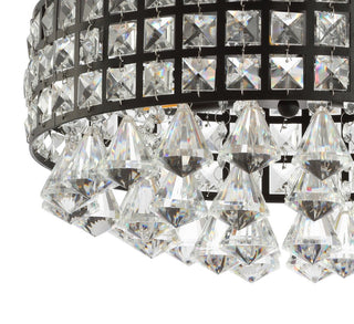 Roadrunner 3-Light Crystal Drops/Metal LED Flush Mount