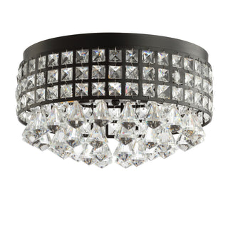 Roadrunner 3-Light Crystal Drops/Metal LED Flush Mount