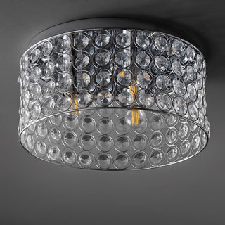 Elegant 15" Crystal/Metal LED Flush Mount