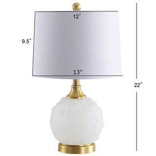 Alisha 22" Dotted Glass/Metal LED Table Lamp