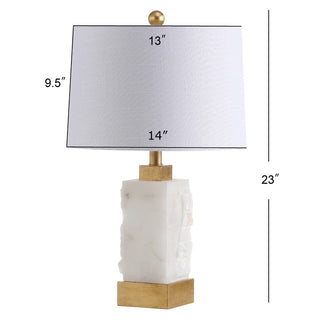 Clark 23" Alabaster/Metal LED Table Lamp