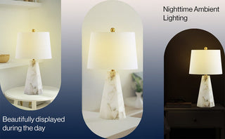 Avalyn 25.5" Alabaster LED Table Lamp