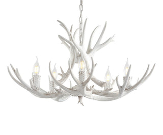 Cindy 30" Adjustable Resin Antler 5-Light LED Chandelier