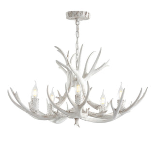 Cindy 30" Adjustable Resin Antler 5-Light LED Chandelier