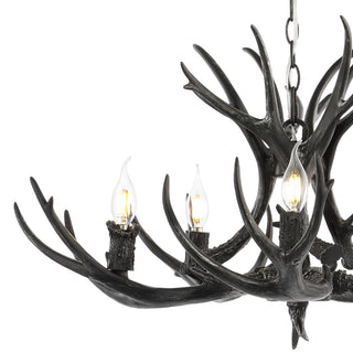 Cindy 30" Adjustable Resin Antler 5-Light LED Chandelier