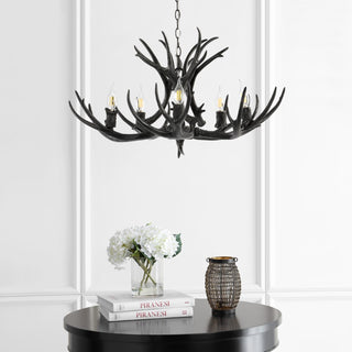 Cindy 30" Adjustable Resin Antler 5-Light LED Chandelier