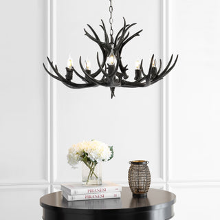 Cindy 30" Adjustable Resin Antler 5-Light LED Chandelier