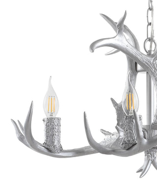 Cindy 30" Adjustable Resin Antler 5-Light LED Chandelier