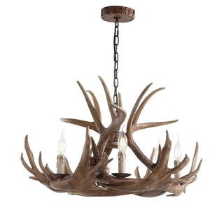 Marlow 28.5" Adjustable Resin Antler 6-Light Chandelier