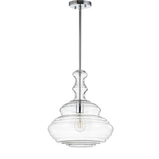 Volga 13.37" Glass/Metal LED Pendant