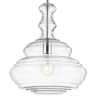 Volga 13.37" Glass/Metal LED Pendant