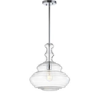 Volga 13.37" Glass/Metal LED Pendant