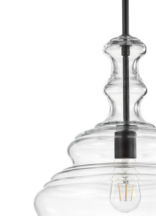 Volga 13.37" Glass/Metal LED Pendant