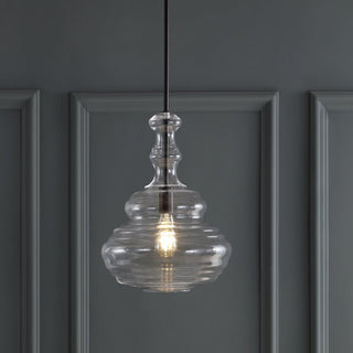 Volga 13.37" Glass/Metal LED Pendant