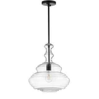 Volga 13.37" Glass/Metal LED Pendant