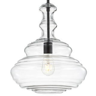 Volga 13.37" Glass/Metal LED Pendant