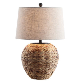 Mealworm 24.5" Banana Leaf Basket LED Table Lamp