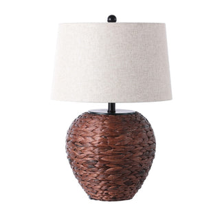 Rustico 24.5" Banana Leaf Basket LED Table Lamp