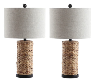 Sharon 25" Sea Grass LED Table Lamp, Set of 2