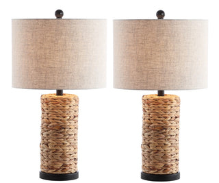 Sharon 25" Sea Grass LED Table Lamp, Set of 2