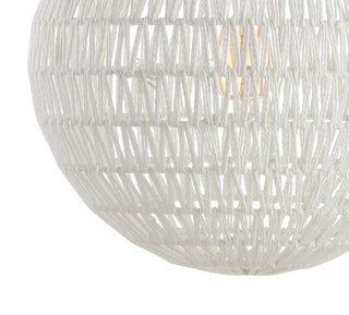 Derrick 15.7" Woven Rattan Orb LED Pendant