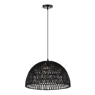 Wasp 20" Woven Rattan Dome LED Pendant