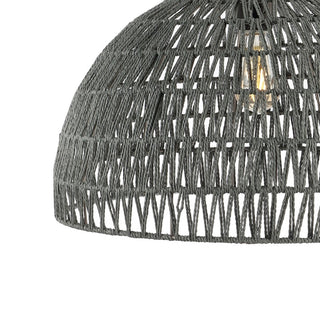 Wasp 20" Woven Rattan Dome LED Pendant